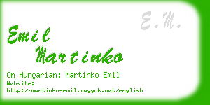 emil martinko business card